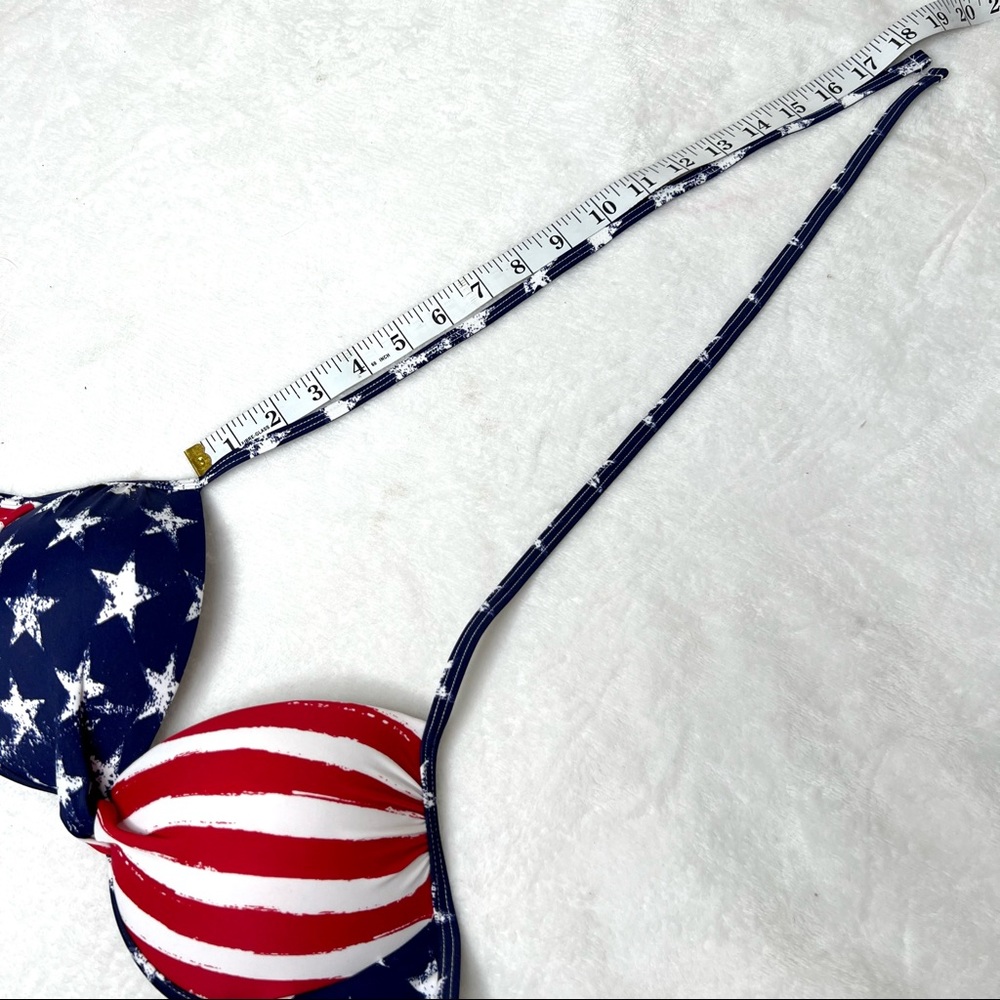 ❌SOLD❌ Xhilaration Stars & Stripes Underwire Bikini Top, Red White Blue, L - Picture 12 of 17